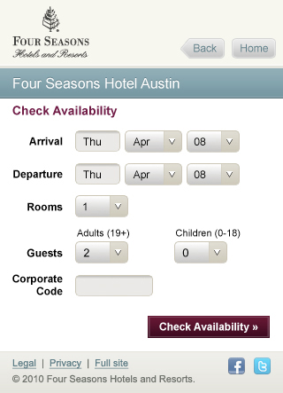 Rates and reservations